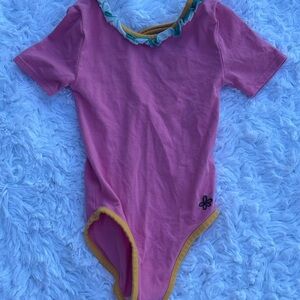 Matilda Jane Pink Leotard with Ruffle Trim